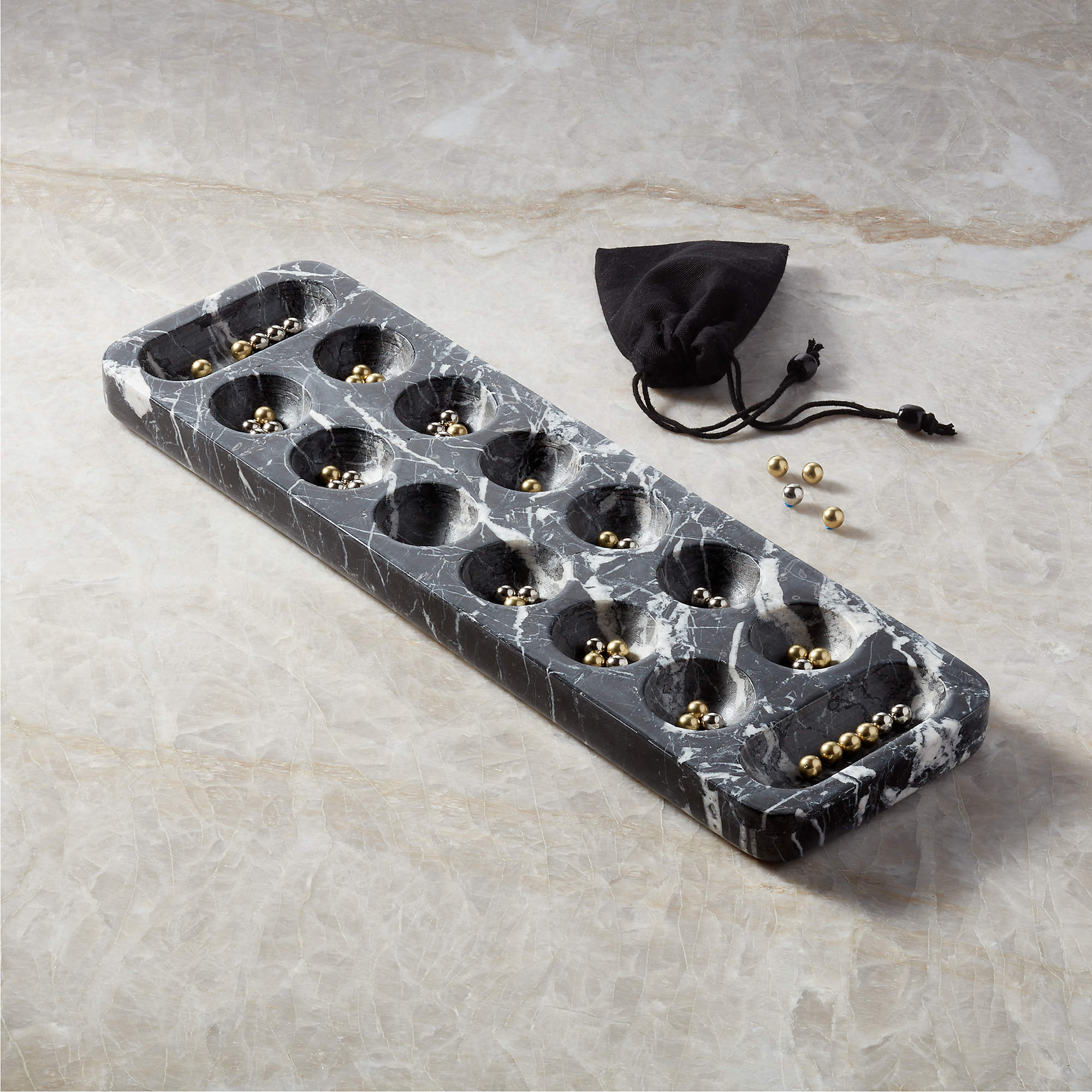 NS BLACK MARBLE MANCALA