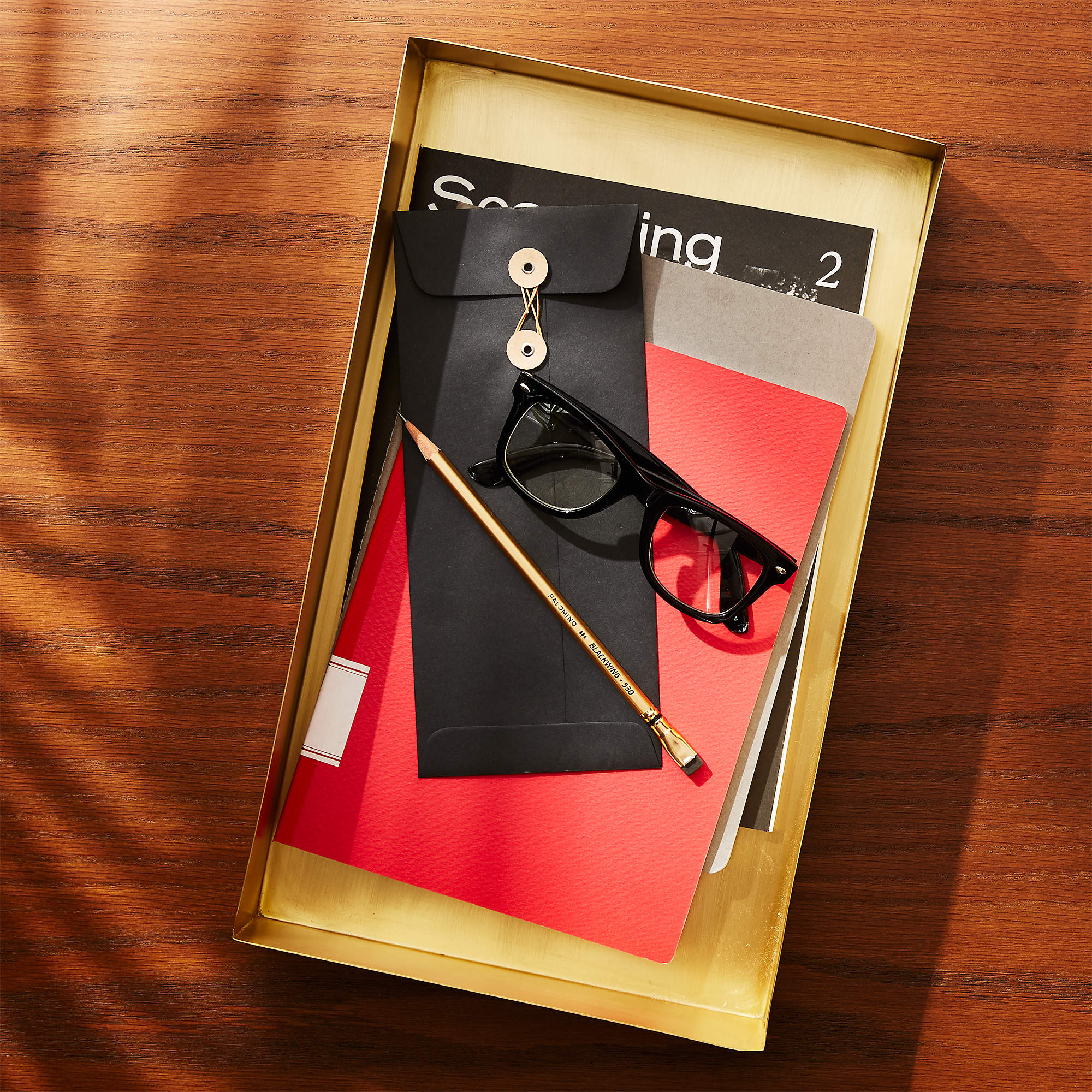 SOLID BRSS STUDIO LTTR TRAY