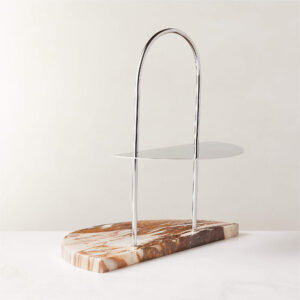 HELENE 2-TIER MARBLE SERVER