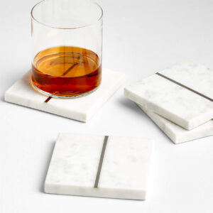 MARBLE I MONOGRAM COASTER S/4