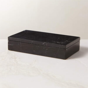 MED BLACK MARBLE BOX